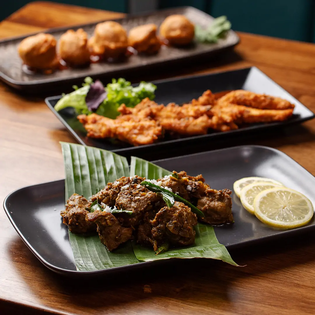 Gluten-free starters at Madurai Restaurant Glasgow.